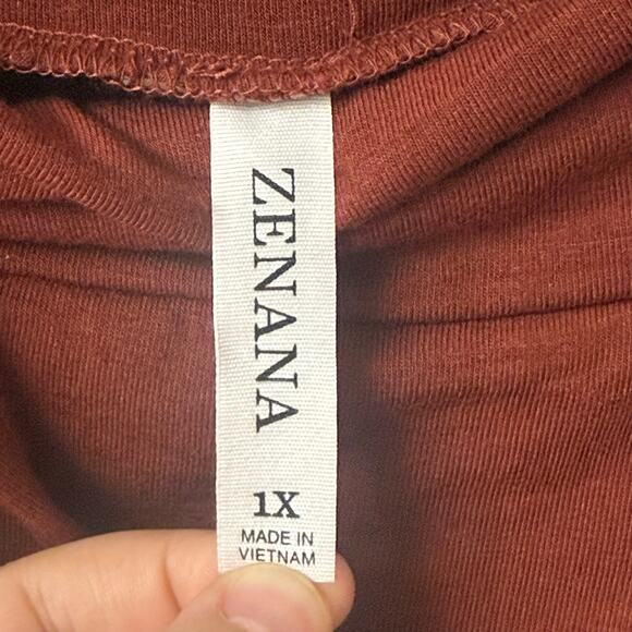 NWOT Zenana Outfitters Burgundy Brick Red Drawstring Maxi Skirt Size 1X - Picture 12 of 12